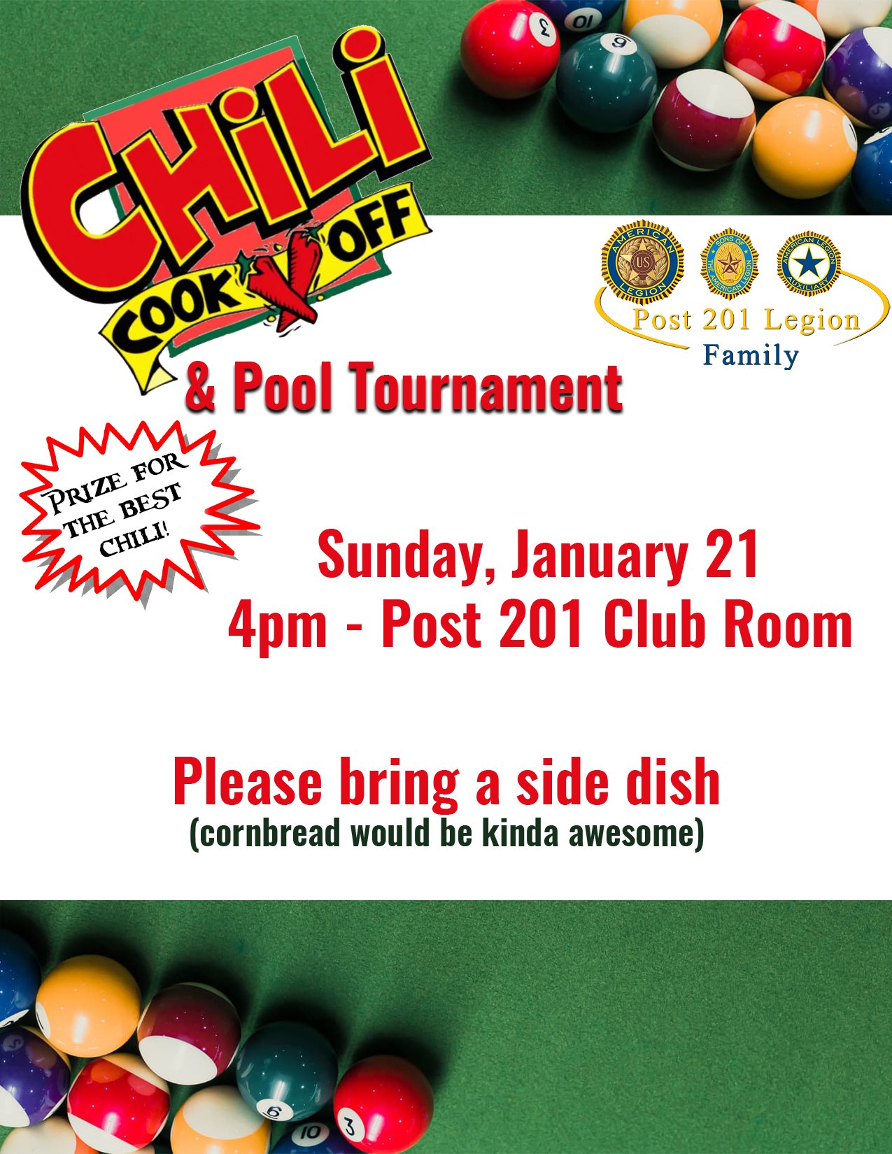 Chili Cookoff Pool Tournament