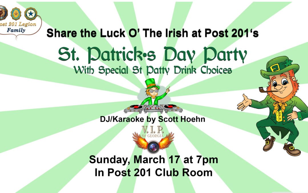 St Patrick’s Day Club Room Party