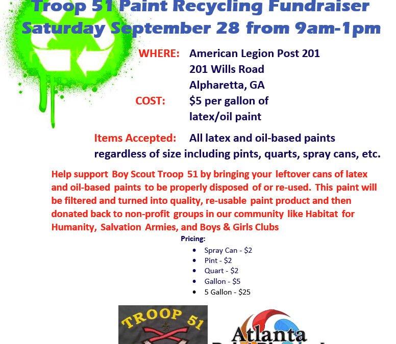 Troop 51 Paint Recycling Fundraiser