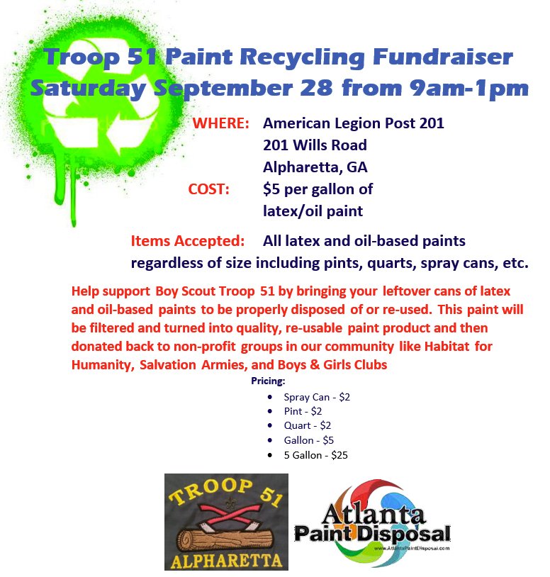 Troop 51 Paint Recycling