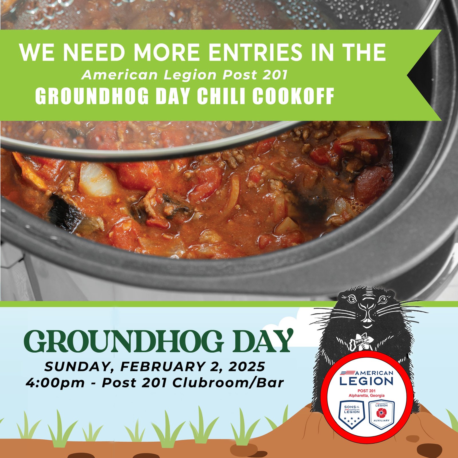 Groundhog Day Chili Cookoff