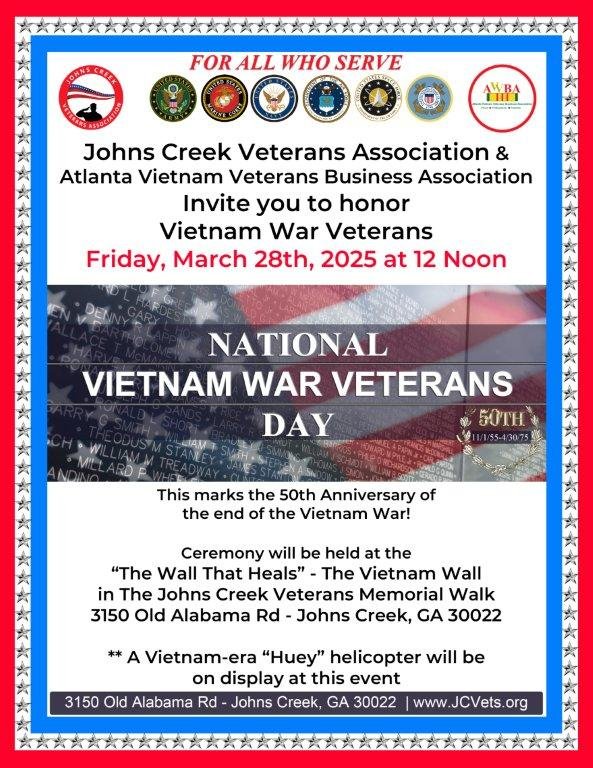 Vietnam Veterans Day 50 Yrs Flyer